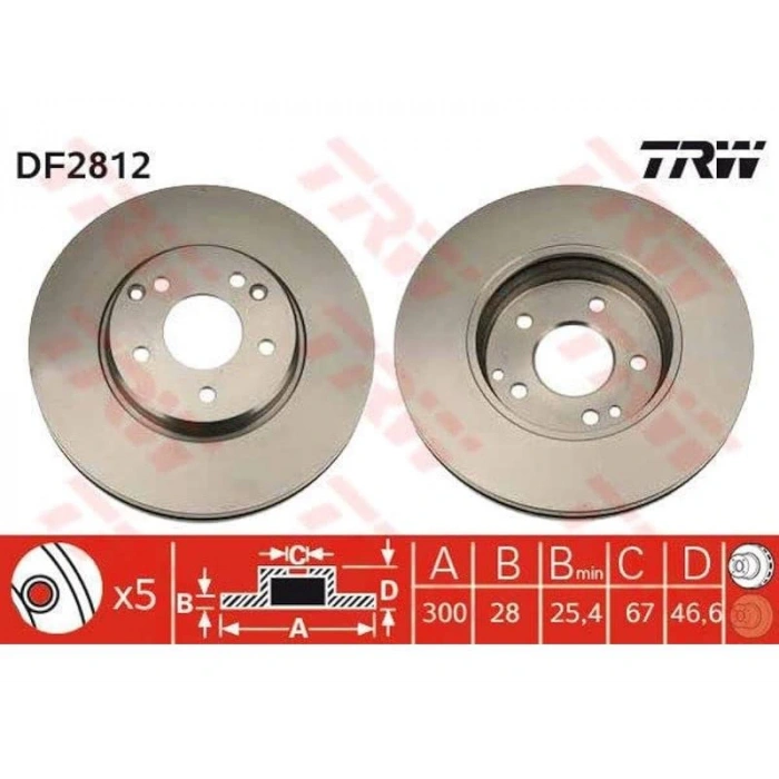 FREN DISKI ON CROSSFIRE C-CLASS W203 CLK C209 E-CLASS W210