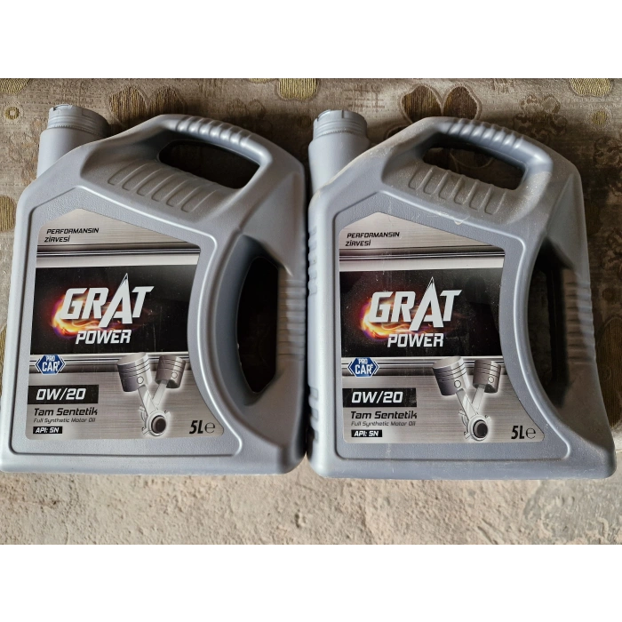 GRAT POWER MOTOR YAĞI TAM SENTETİK 0W20 5LT