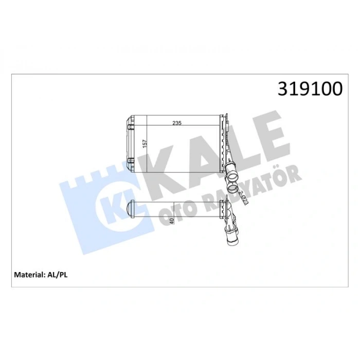 KALORIFER P306 BERLINGO (AL. TUP) 1 SIRA AL+PL