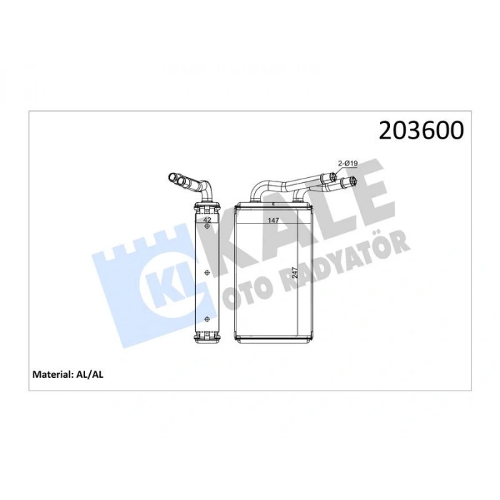 KALORIFER TRANSIT 2.2 2.4 3.2 2 SIRA AL/BRZ