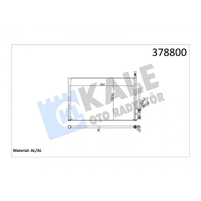 KLIMA RADYATORU FIESTA V 1.25 1.3 1.4 1.6 TDCI FUSION 1.25 1.4 1.6 LPG TDCI  02-08