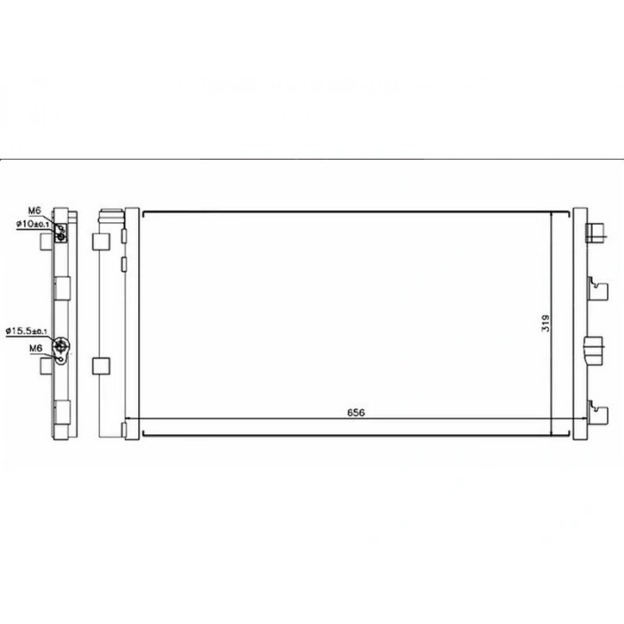KLIMA RADYATORU (KONDANSER) DUSTER 1.5 DCI 2010> (656x319x16)