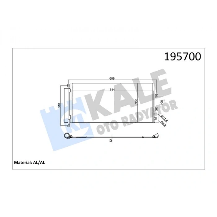 KLIMA RADYATORU  LINEA 1.3 1.6 MJTD 1.4 TJET 07 >  AL/BRZ
