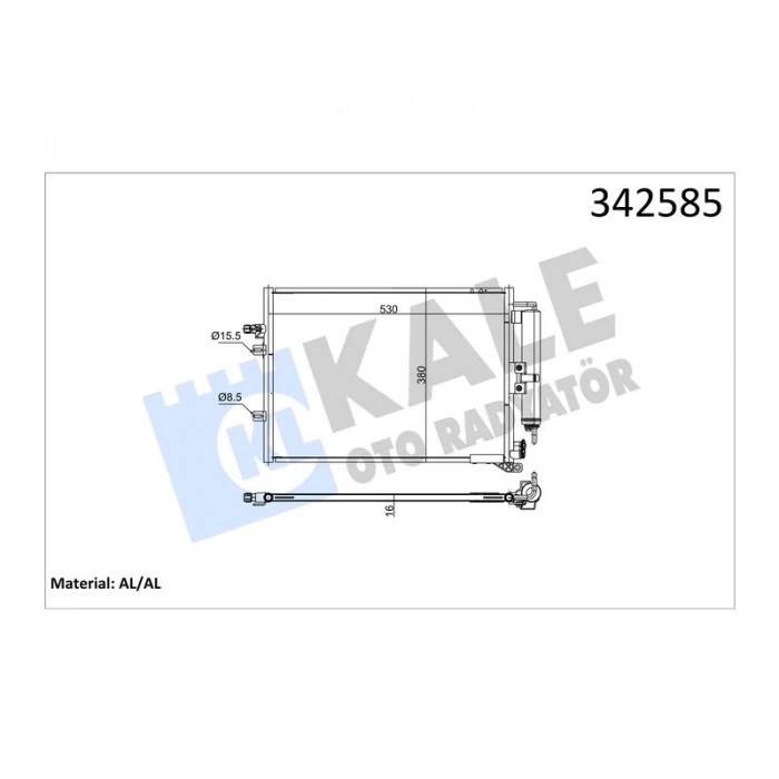 KONDENSER CLIO III-MODUS 1.2 1.4 1.6 2.0 (05+) AL AL