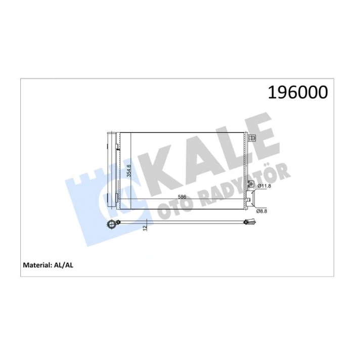 KONDENSER LINEA 1.4MPI PUNTO EVO 1.4 (07+) (MT) AL/BRZ
