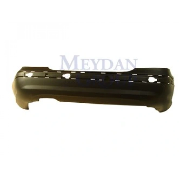 MERCEDES C CLASS- W203- 00/04; ARKA TAMPON SİYAH (ASTARLI/BANT DELİKLİ AMG TİPİ)