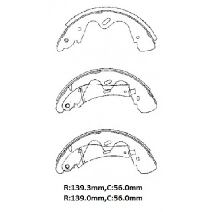 NISSAN TERRANO- 93/97; ARKA FREN PABUCU (139,3X65) (DAIWA)