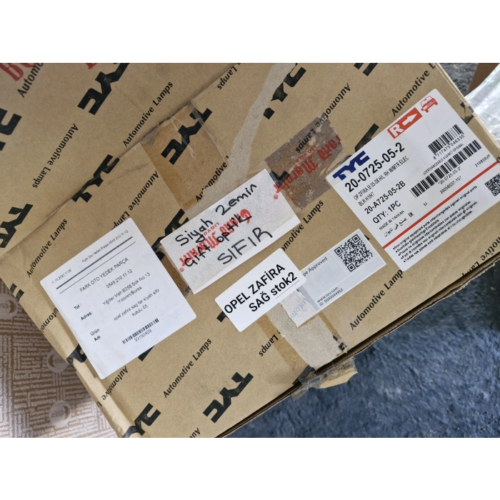 OPEL ZAFİRA B SAĞ ÖN FAR MOTORLU SIFIR 2005-2008