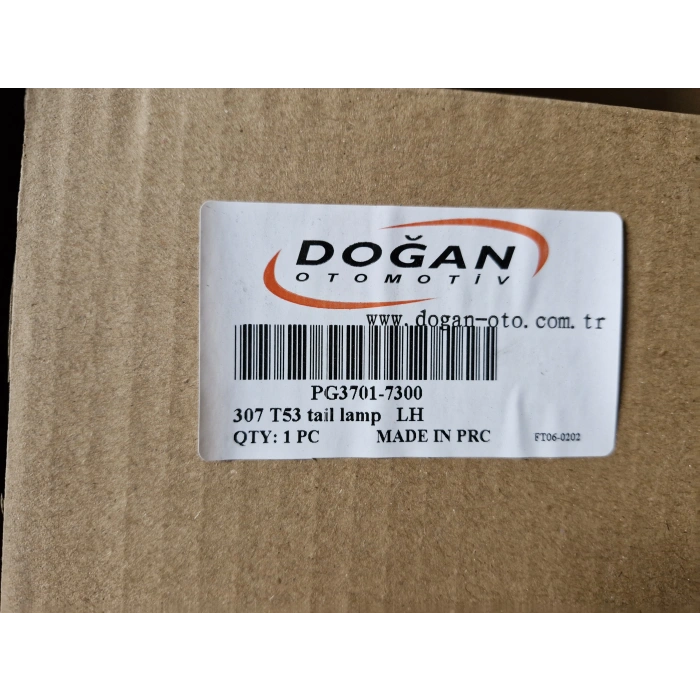 PEUGEOT 307 SOL ARKA STOP LAMBASI SIFIR 2001-2006