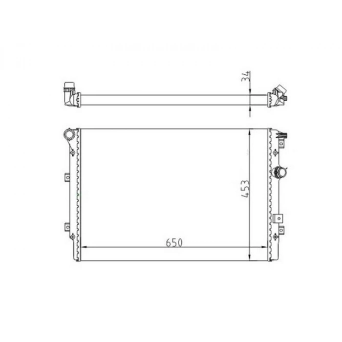 RADYATOR 500 1.4I 07> 617863 MT (622×416×34)