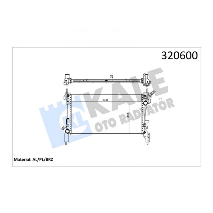 RADYATOR BIPPER NEMO 1.4 1.6HDI AL/PL/BRZ