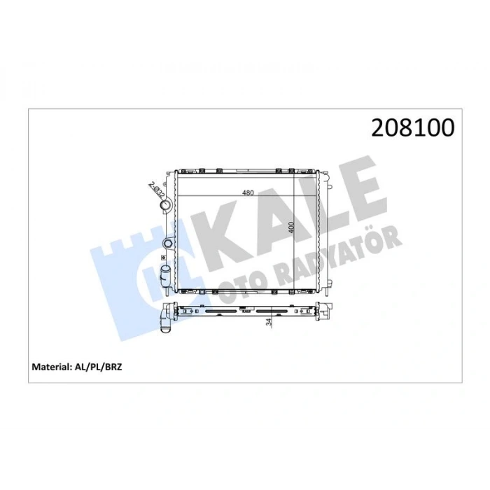 RADYATOR CLIO II KANGOO 1.9D (98 03) AL/PL/BRZ