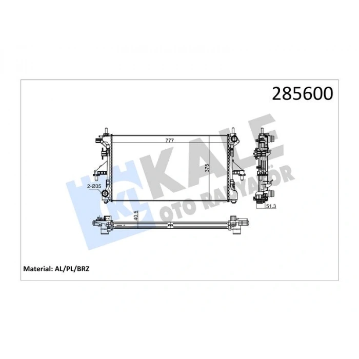 RADYATOR DUCATO BOXER JUMPER 3.0HDI 2.3JTD AL/PL/BRZ