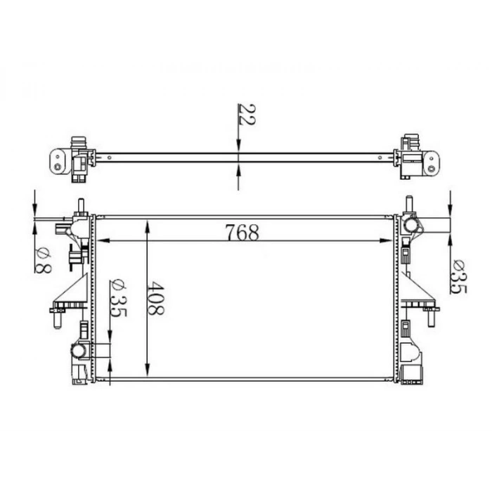 RADYATOR DUCATO IV 15> (768x408x22)