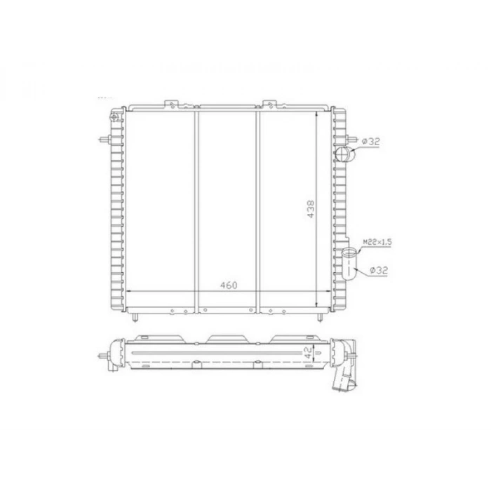 RADYATOR EXPRESS 1.9D (91>) 63947 MT (460X435X34)