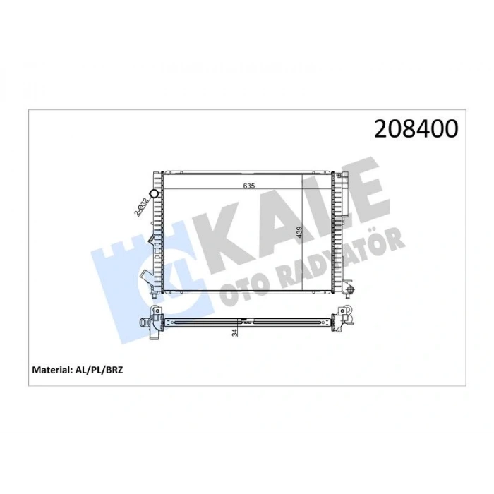 RADYATOR LAGUNA 1.8 2.0 16V 2.2D ESPACE III 2.0 AL/PL/BRZ
