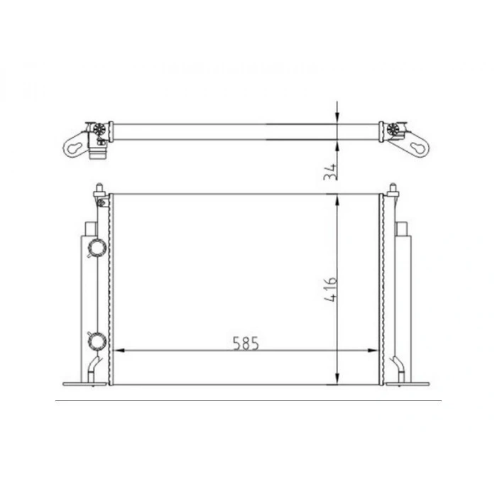RADYATOR STILO 1.9D 2001> 61885A MT (585×416×34)