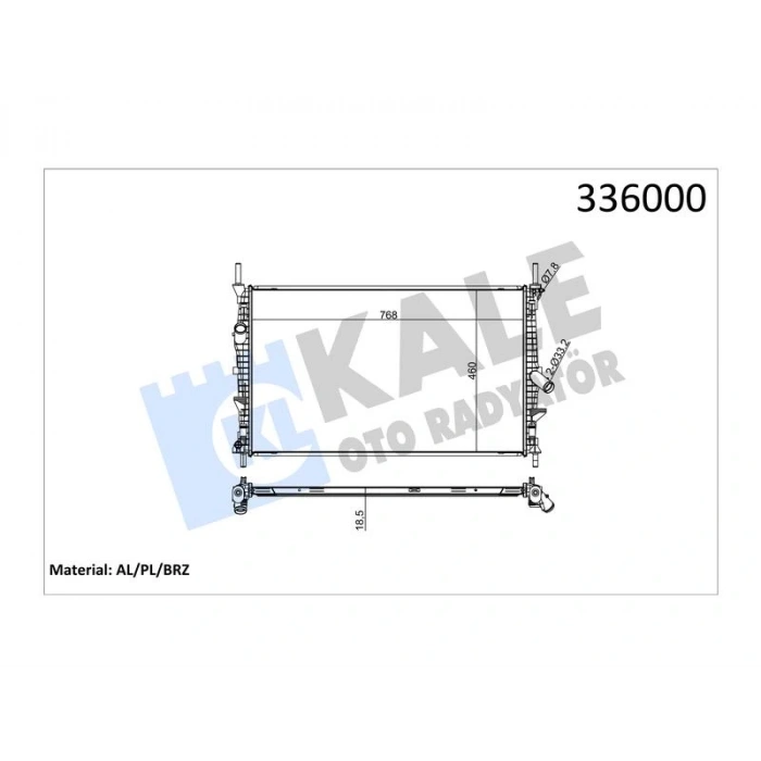 RADYATOR TRANSIT CUSTOM V362 V363 2.2 TDCI (12+) (MT) AL/PL/BRZ
