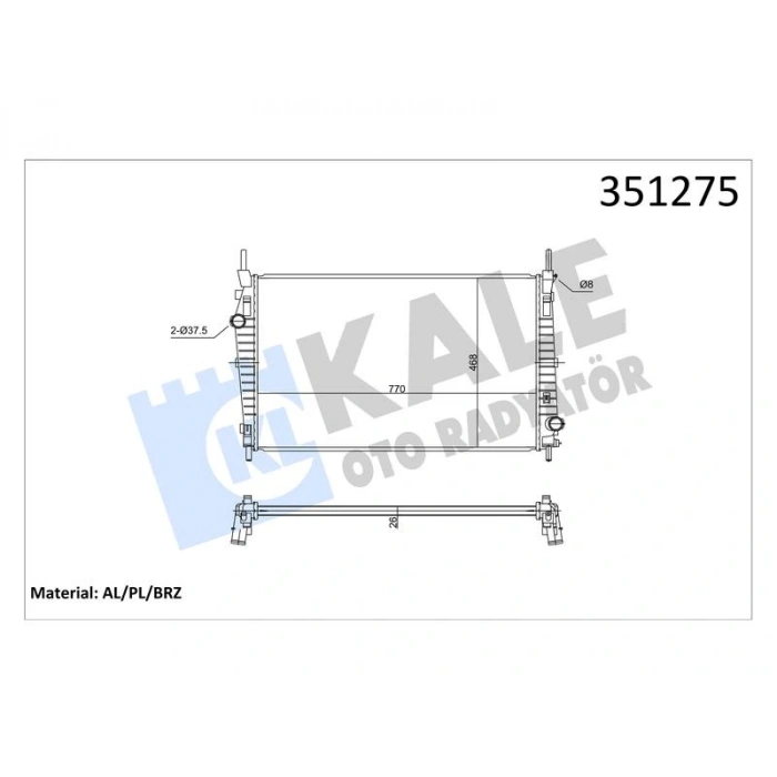 RADYATOR TRANSIT V347 3.2 TDCI 200 PS AL PL BRZ
