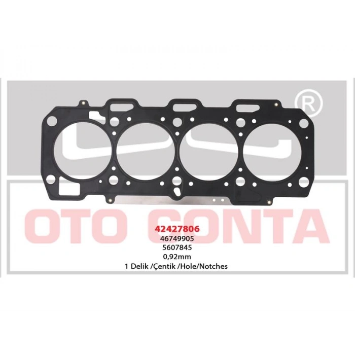 SILINDIR KAPAK CONTA 1 DELIK MLS COK KATLI CELIK 0.92MM DOBLO 1.9JTD