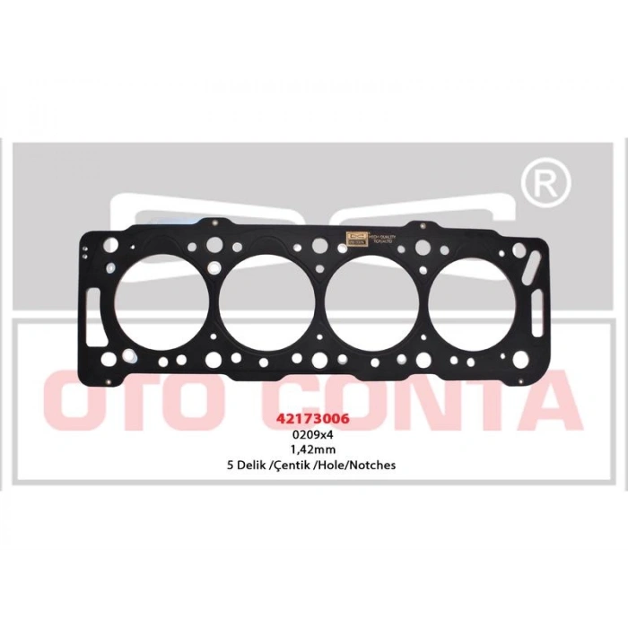 SILINDIR KAPAK CONTA BERLINGO PARTNER 1.9D CELIK MLS 5 DELIK 1.42MM DW8