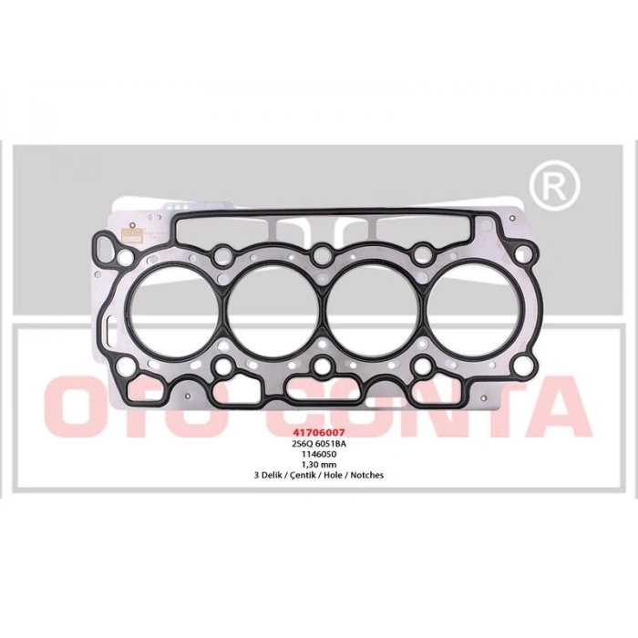 SILINDIR KAPAK CONTA P206 BIPPER NEMO 1.4 HDI CELIK MLS 3 DELIK 1.30MM DV4