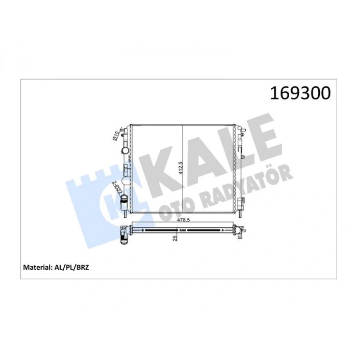 SU RADYATORU CLIO II 1.2 1.6 1.9 DTI KANGOO 1.4 1.5 DCI LOGAN I 1.4 1.5 DCI 1.6 AL/PL/BRZ
