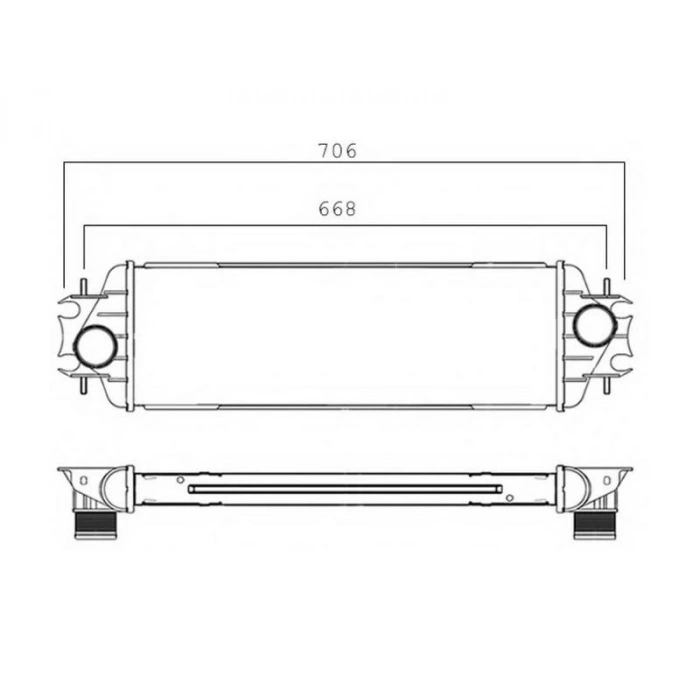 TURBO RADYATORU (INTERCOOLER) TRAFIC II 01 1.9 DCI 96762 A M (540X175X40)