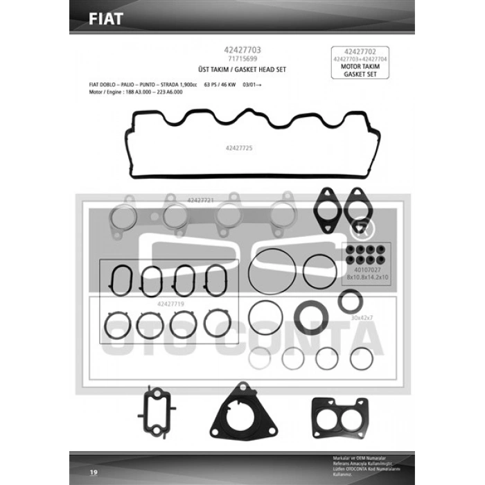 UST TAKIM CONTA DOBLO 1.9 D SKC SIZ SKT KECELI