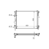 RADYATOR CLIO II KANGOO 97> 1.2 (D7F) (MEK+AC) (480x388x22)