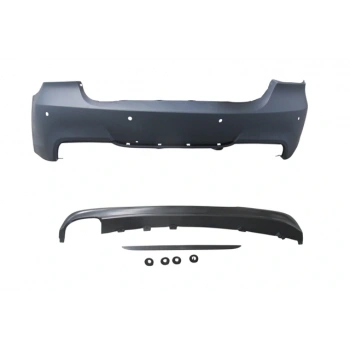 BMW 3 SERI- E90- 05/11; ARKA TAMPON ASTARLI (SENSÖR DELİKLİ/KARLIKLI/TEK EGZOSLU/ÇEK.KAPAKLI) M-TECH