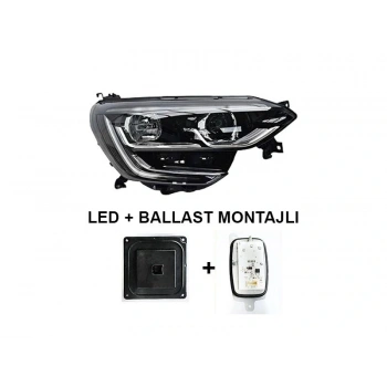 FAR SAG MEGANE IV TOUCH 16-20 SIYAH CERCEVELI MOTORLU (LED+BALLAST MONTAJLI)