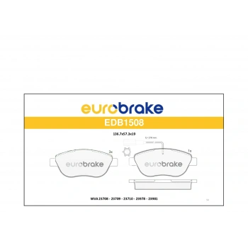 FREN BALATASI ON DOBLO 1.3 1.9 JTD LINEA BRAVO 07=> G.PUNTO 1.3 MJT STILO IDEA 1.3 05=> ( TEK FISLI