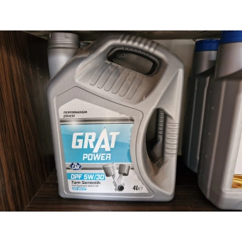 GRAT POWER MOTOR YAĞI PARTİKÜLLÜ TAM SENTETİK DPF 5W30 4L
