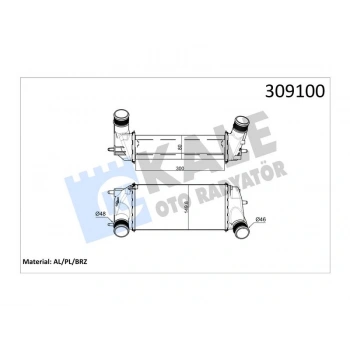 INTERCOOLER TRANSIT COURIER FIESTA IV B MAX 1.0 ECOBOOST AL/BRZ