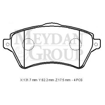 LANDROVER DISCOVERY- 90/98; ÖN FREN BALATASI (10LU)(DİSK) (131,7X62,2X17,5) (FMK)