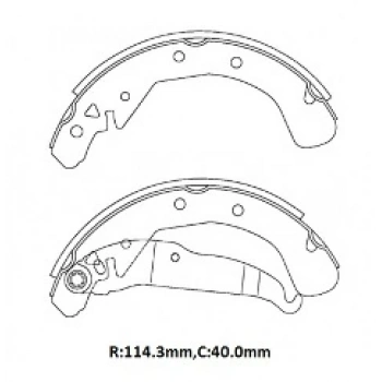 OPEL COMBO- 93/01; ARKA FREN PABUCU 1,3/1,4/1,6/1,7 (114,3X40)(BRAMAX)