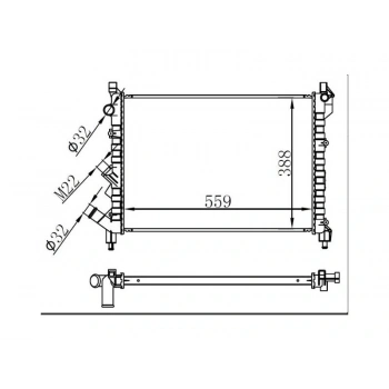 RADYATOR LAGUNA 1.6I 94> MT (559X388X26)
