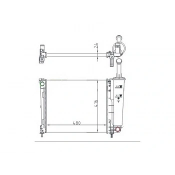 RADYATOR LANCIA Y 1.2I 2011> 617873 MT (480×416×24)