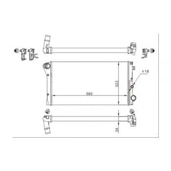 RADYATOR PANDA 44621 MJTD 03> 617847 MT (580×322×34)
