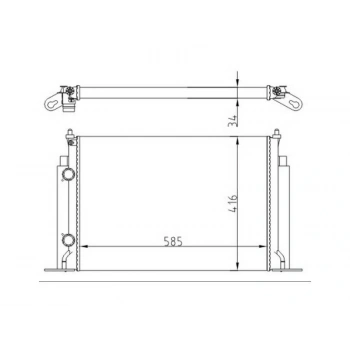 RADYATOR STILO 1.9D 2001> 61885A MT (585×416×34)