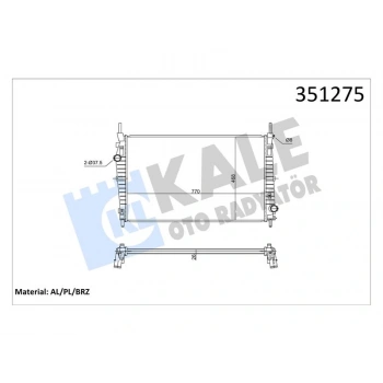 RADYATOR TRANSIT V347 3.2 TDCI 200 PS AL PL BRZ