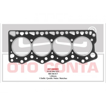 SILINDIR KAPAK CONTA DUCATO 2.5TD TDI 1.50MM 95.3MM