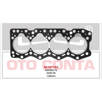 SILINDIR KAPAK CONTA DUCATO 2.8D 96MM 2 DELIK 1.80MM