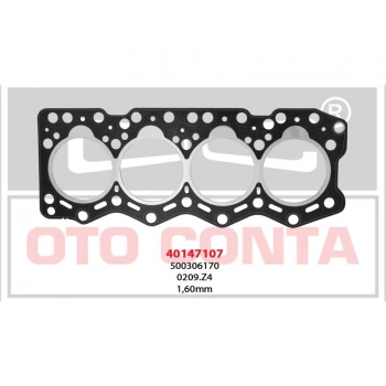 SILINDIR KAPAK CONTA DUCATO 2.8D DELIKSIZ 1.60MM