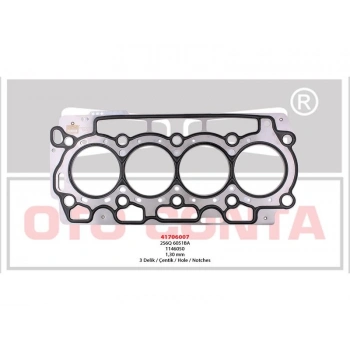 SILINDIR KAPAK CONTA P206 BIPPER NEMO 1.4 HDI CELIK MLS 3 DELIK 1.30MM DV4