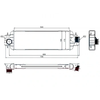 TURBO RADYATORU (INTERCOOLER) AL PL BRZ TRAFIC II PRIMASTAR VIVARO 2.5 DCI