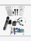 3’lü Kablosuz Mikrofon Seti El Yaka Headset Telsiz Sahne Sunum Toptan