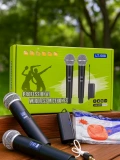 Çift El Kablosuz Mikrofon Seti Wireless Telsiz Karaoke Sahne Toptan