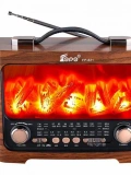 FP-821 Şömine Efektli Nostaljik Radyo Bluetooth Dekoratif Toptan